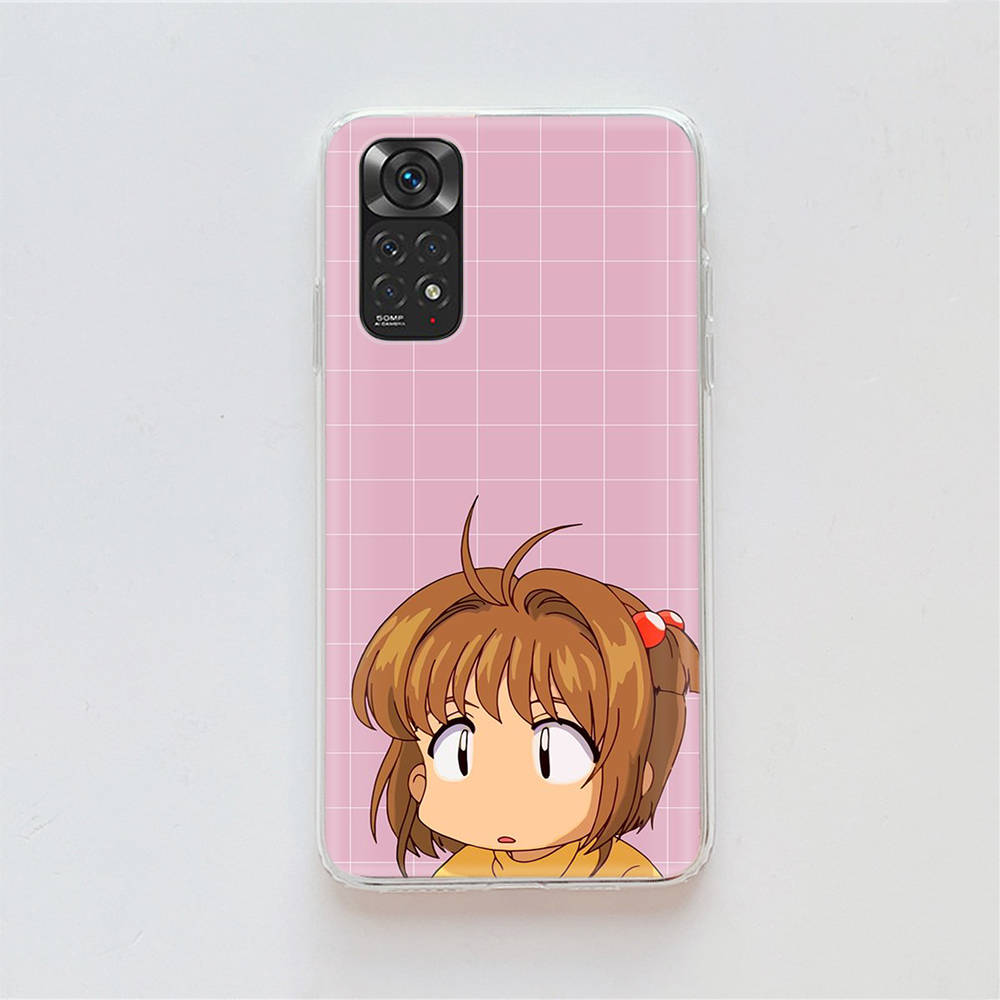 DT39 Card Captor Sakura Hülle für Samsung A04 A14 A23 A34 A54 M23 M33 M52 M53 Realme 10 9 C30S C35 C55 VIVO Y02S Y21 Y33S Y51 X80 Pro Klare Abdeckung