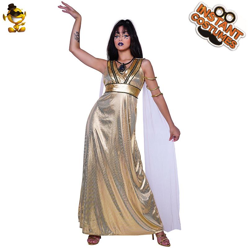 Женский костюм Клеопатры на Хэллоуин для взрослых, костюм египетской царицы для вечеринки, косплей костюм One size fits all