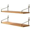 Floating Furniture Wooden Material Wall Shelf No-Punch Design Wall Mounted Storage Shelf Hanging Organizers Wall Display Bedroom