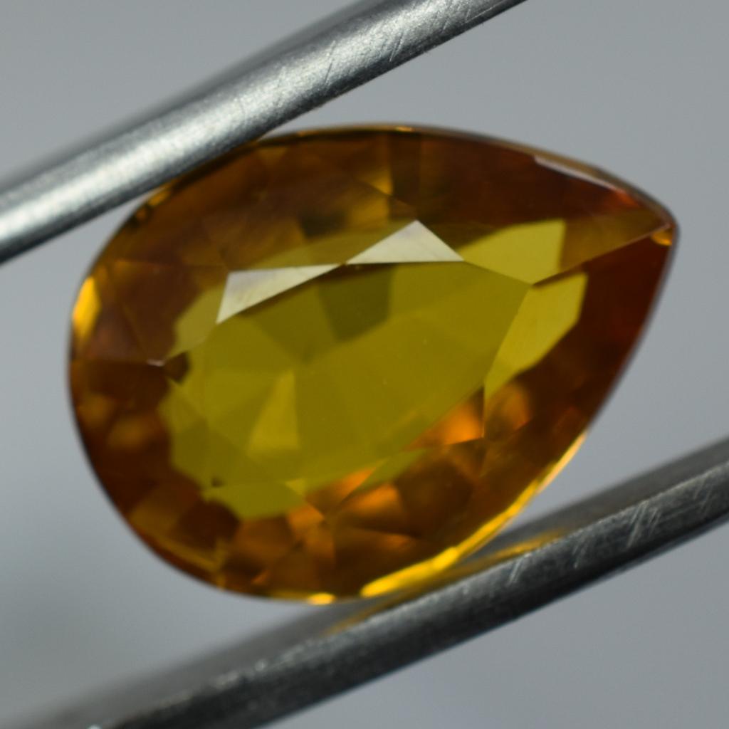 Natural Ceylon Sapphire 6.40 Carat Yellow Pear Cut Loose Gemstone