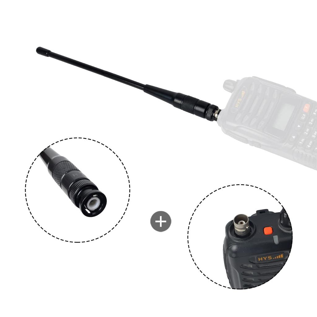 144430MHz Band Flexible Wireless Antenna BNC Connector Dual Band VHFUHF Band Compatible High Sensitivity Compatible with ICOM, KENWOOD, and ALINCO