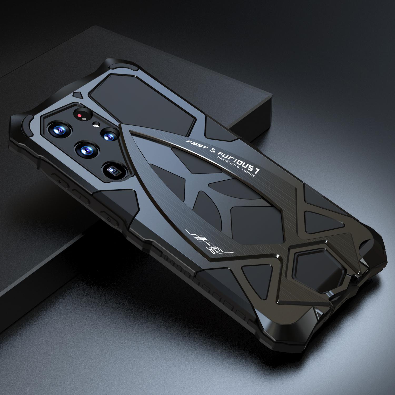 

Military Grade Heavy Armor Metal Phone Case for For Samsung Galaxy S26 S25 S24 S23 S22 Ultra Luxury Shockproof Back Cover Bumper Galaxy S23 Ultra чорний