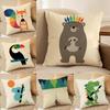 Simple Nordic Modern Anime Cushion Cover Soft Plush DoubleSided Printed Sofa Pillow Cushion Cover  Cozy AllSeason Decor Gift