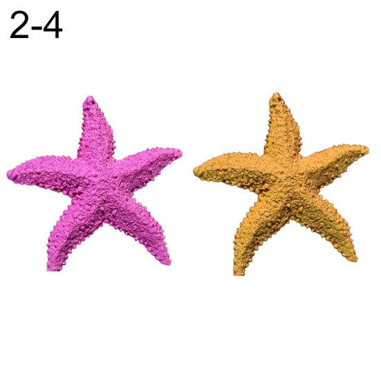 2 Stück Aquarium Ornament Mediterranes Harz Mini Seestern Aquarium Dekoration