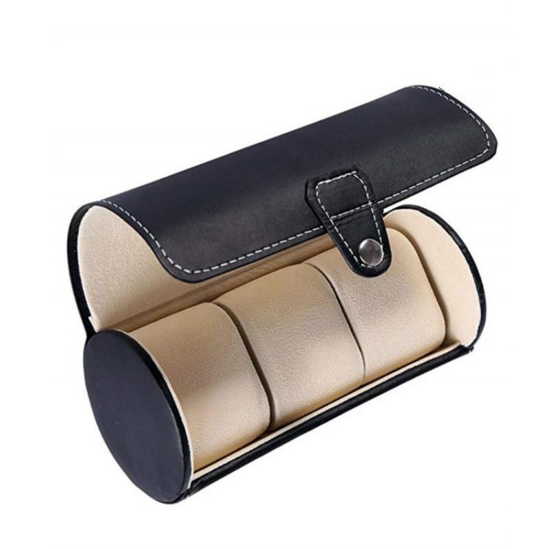 PU Leather 3 Grid Watch Box High-end Jewelry Watch Storage Display Packaging Box