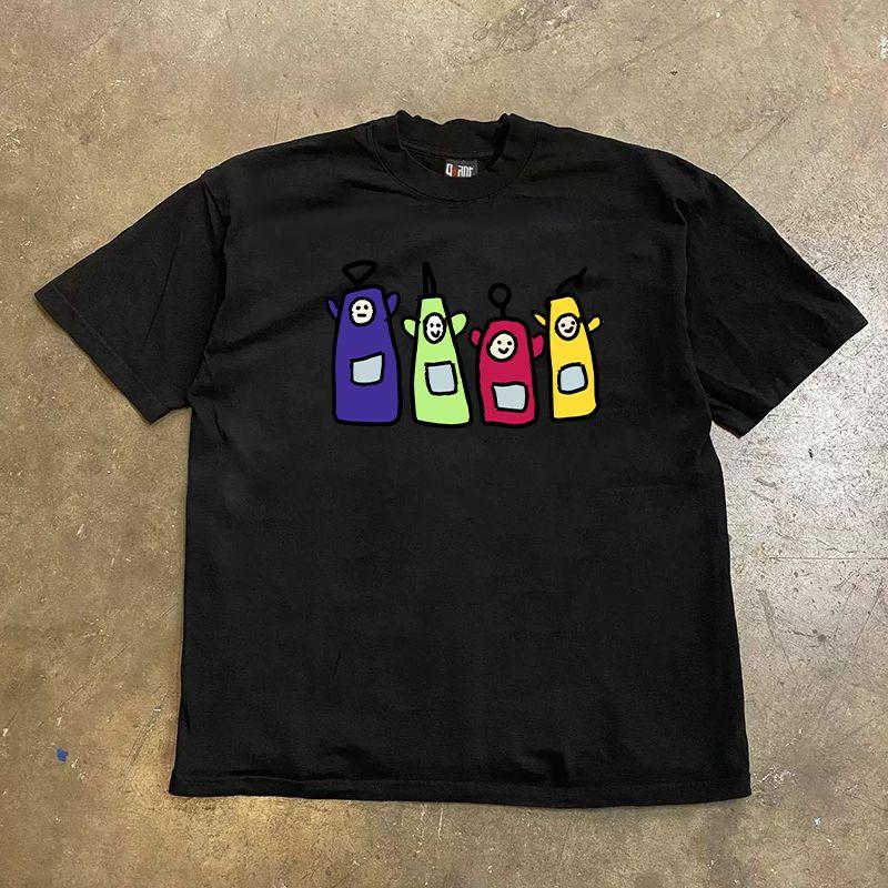 

Зарабатывайте деньги на благотворительность 260 г Тяжелый вес Чистый хлопок! Американская оверсайз парная женская свободная футболка с коротким рукавом мужская Black L [260g Heavy weight pure cotton]]