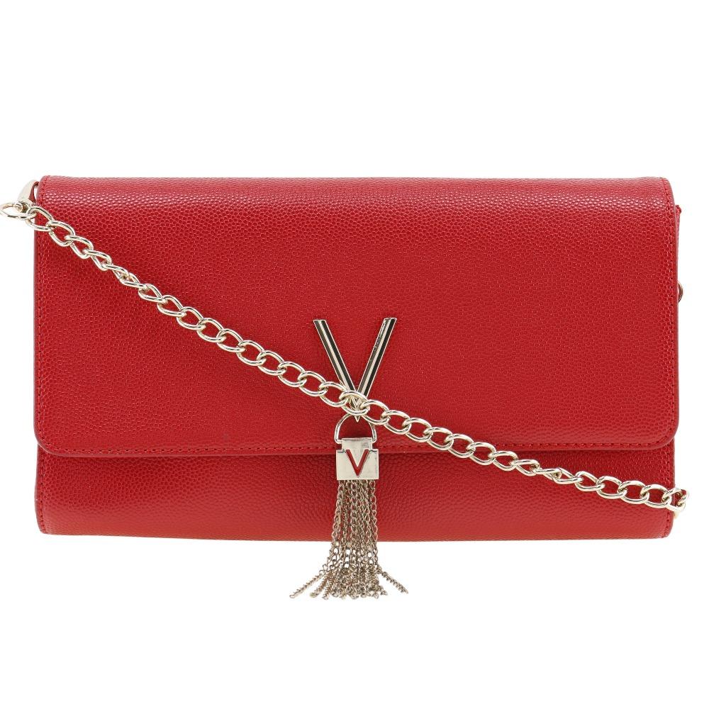

MARIO VALENTINO ChainShoulder Shoulder Bag 2-way clutch Red leather Women Used