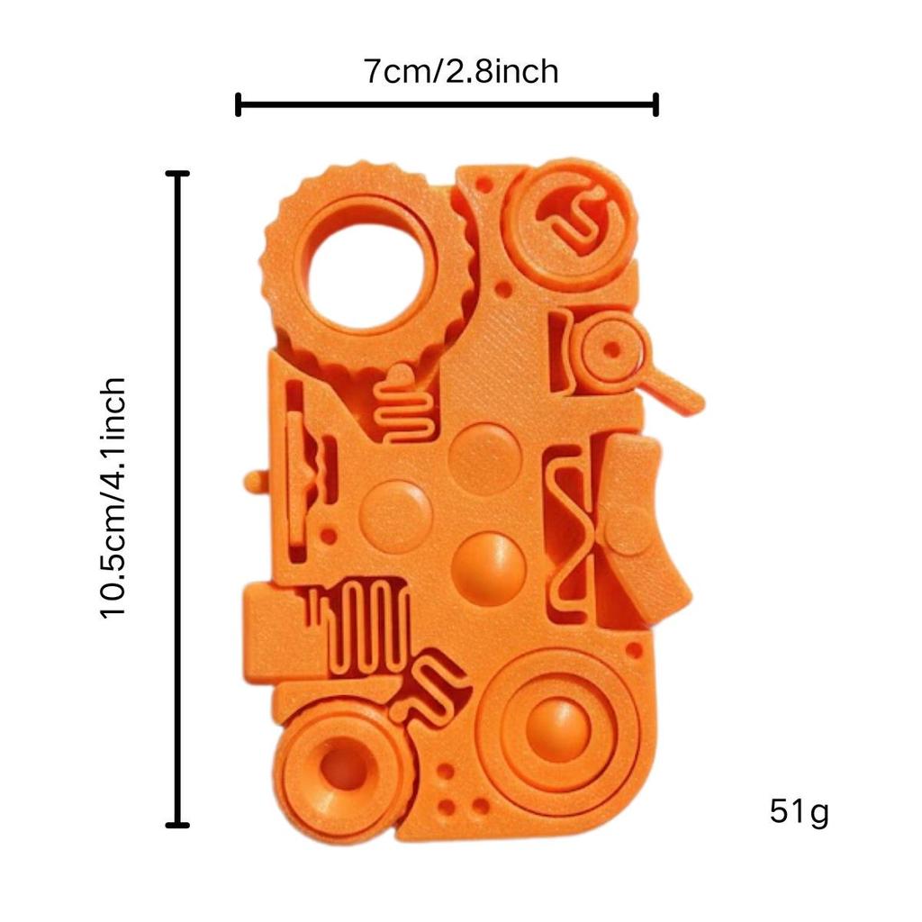 3D Printed Gear Decompression Fun Toy - 5-in-1 Desktop Decoration