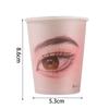 50/10 Pcs Eyelash Practice Paper Cup Lash Extension Supplies Mannequin Exercises Professional Makeup for Starters Auxiliary Tool
