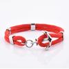 Popular Viking Nylon Rope Pink Sailor Men Women Fashion Cheap Friendship Silver Anchor Bracelet