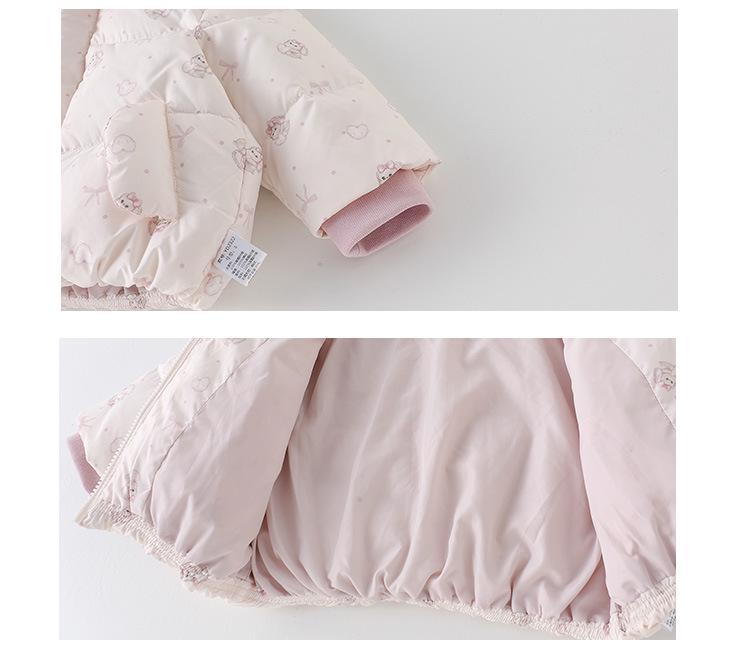 Stylish Hooded Down Jacket for Infant & Toddler Girls - Thickened Winter Coat with 90% White Duck Down