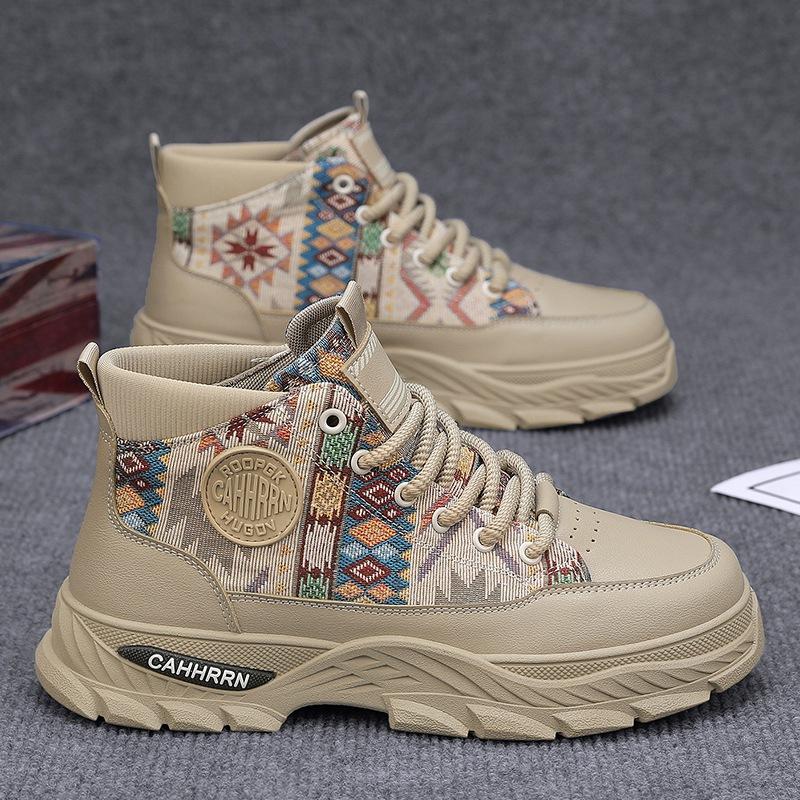 Martin boots men's autumn and winter 2024 outdoor desert British wind casual non-slip wear-resistant high-top tooling shoes men