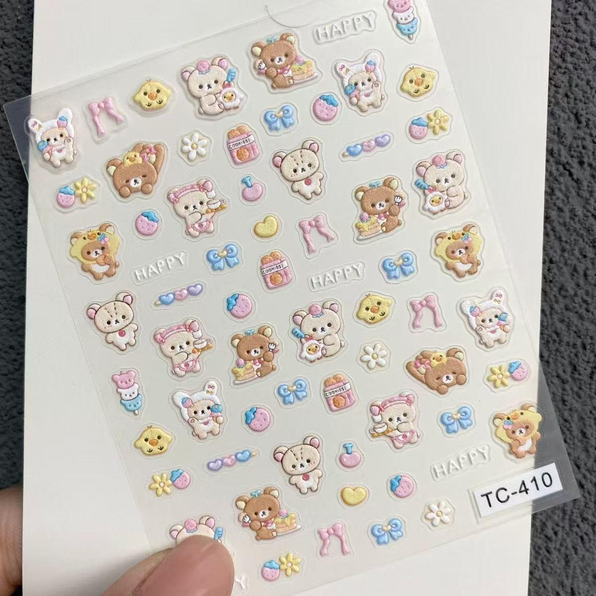 

Rilakkuma 3D Embossed Sticker for DIY Phone Case, Pocket3 Power Bank, Fan, and Nail Art.