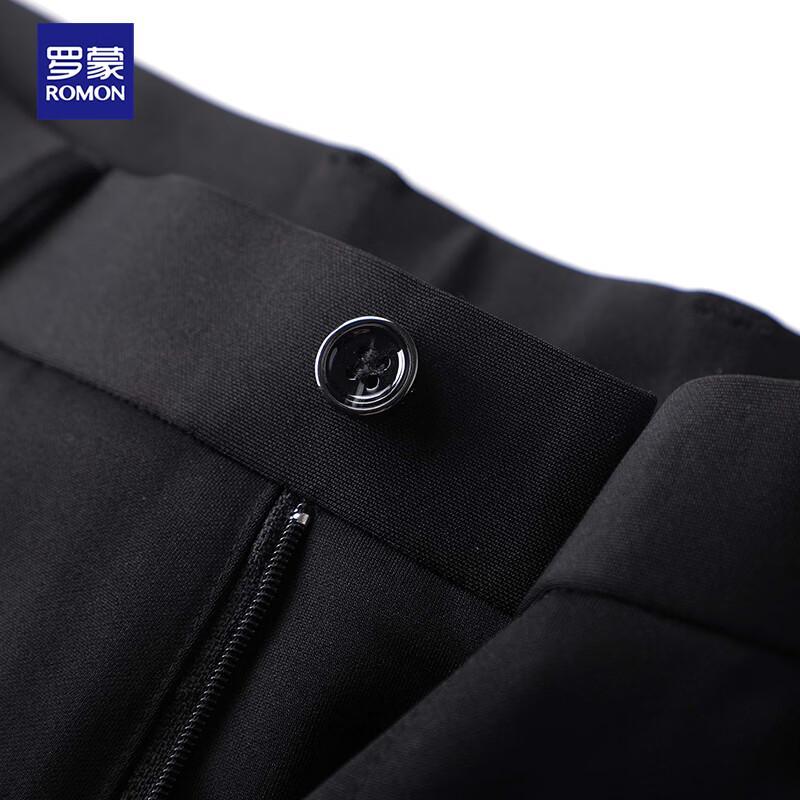 Romain Men's Straight Fit Elastic Anti-Wrinkle Casual Trousers