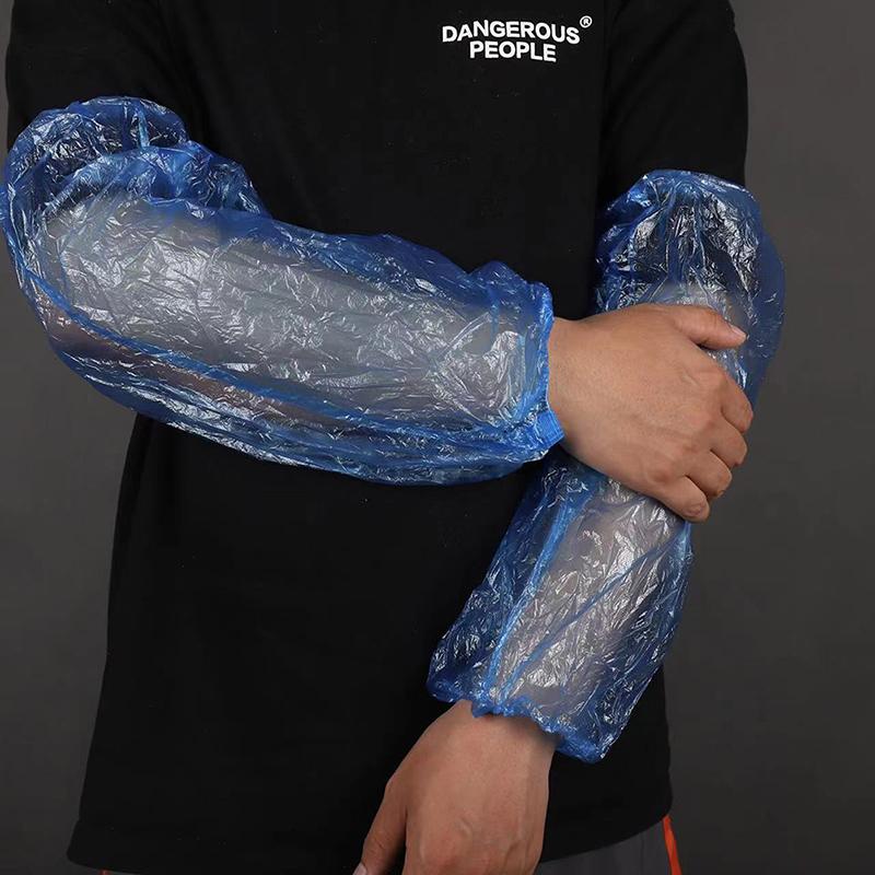 100 db Eldobható Túlujjas Olajálló Védő Karvédő Pe Túlujjas