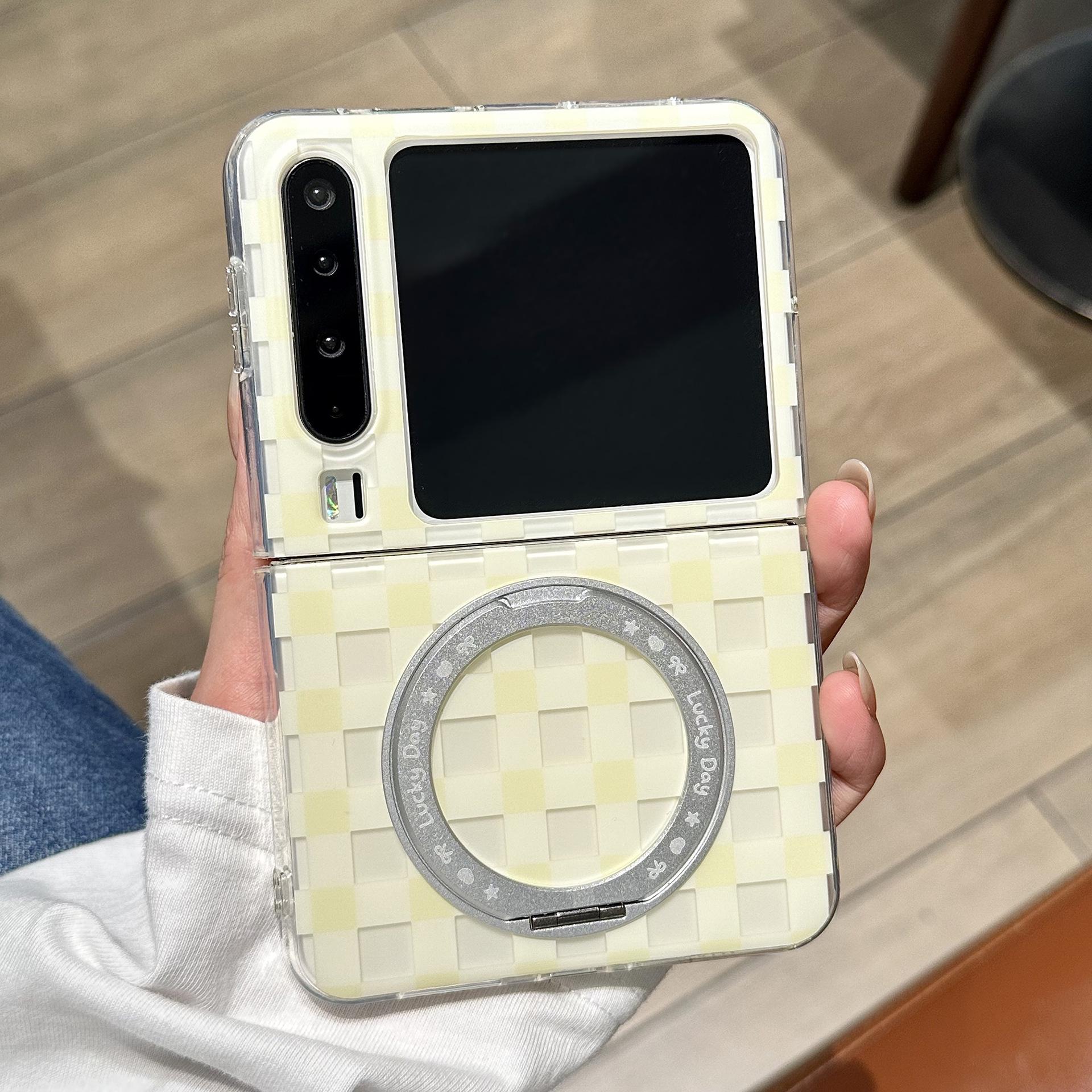 

Yellow Pink Plaid 360° Phone Case with Stand for Huawei PuraX Huawei PuraX