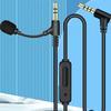 Digital Chip 3.5Mm With Microphone Audio Cable Head Mounted Headphones Adjust Volume Control Microphone Aux Audio Cable