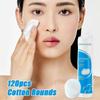 120pcs Sandwich Round Cotton Pads Gentle Skin Double-Effect Cleansing Disposable Face Wash Makeup Remover Cotton