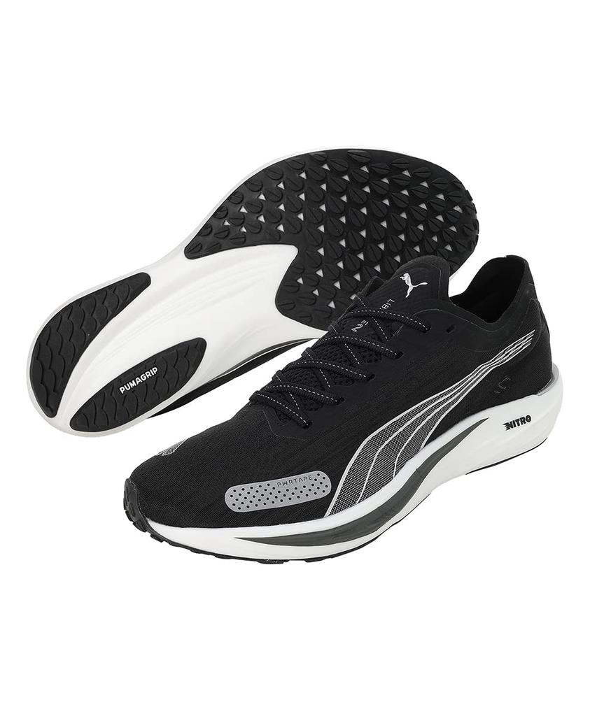 Puma Liberate Nitro 2 Running Size Men's Shoes, Black/Silver, 25.0cm