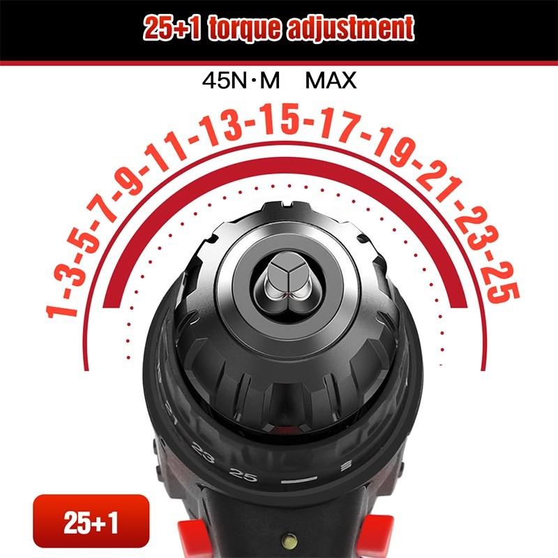 Fast Delivery Cordless Drill Multifunctional Screwdriver 27PCS Screw Driver High Power Drill Tool