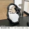 Electroplate Mirror Figurines Silver Mirror Desktop  Makeup Mirror for Bathroom Living Room Study Home Decor