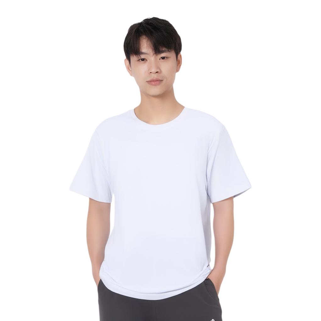 Anta Running Series Solid Color Round Neck Comfortable Quick Dry Breathable Short Sleeve T-Shirt Men Tops Pure-White 152425111-1