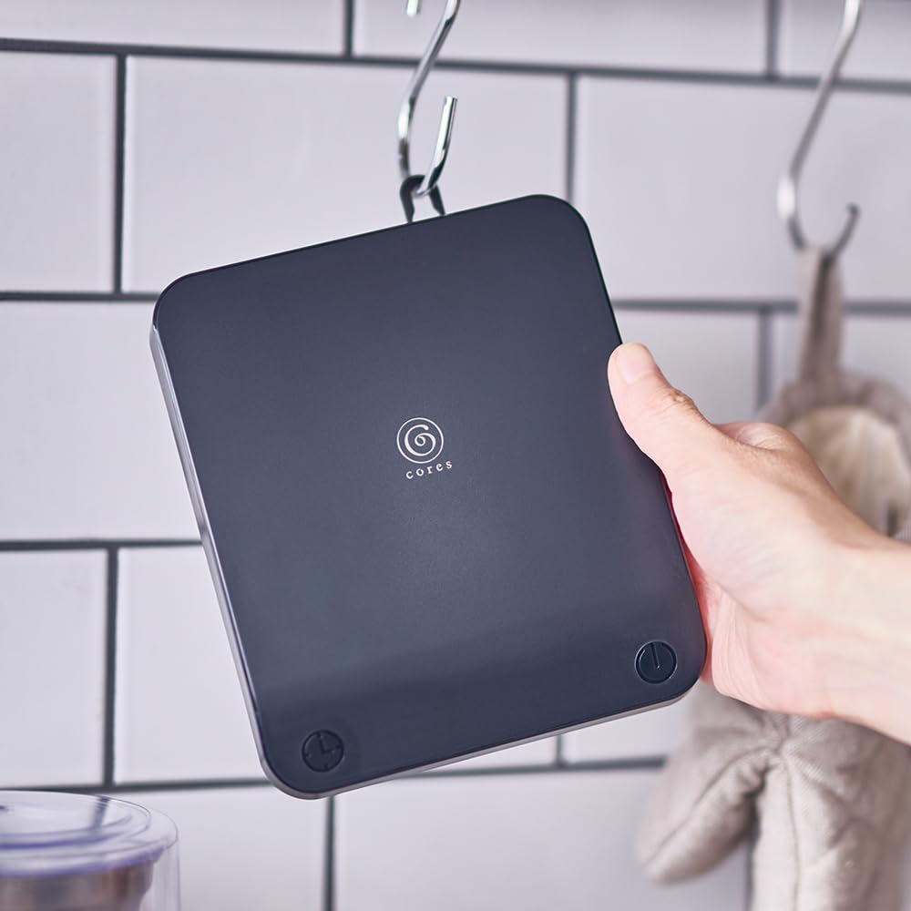 cores C100 Coffee Scale Kitchen Scale - Weighs in 0.1g increments, with timer, waterproof, USB rechargeable.