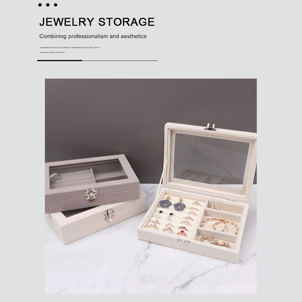 Velvet Necklace Display Tray Stackable Organizer Trays Showcase Drawer  Ring Bracelet Necklace
