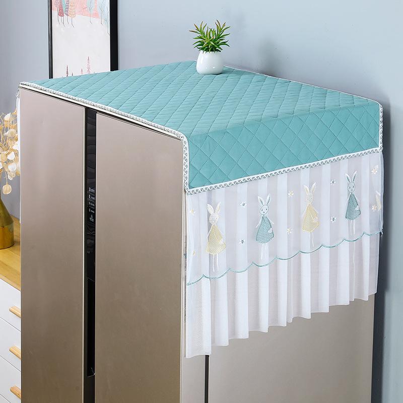 1pcs Single and Double Door Refrigerator Top Dust Cover Anti Pollution and Sun Protection Cover Universal Microwave Washing Machine Cover Towel