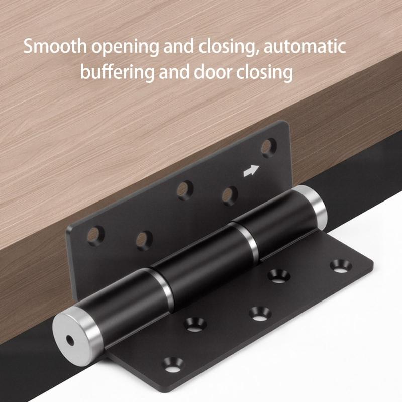 Aluminum Alloys Door Closing Device Automatic Door Closer Concealed Door Hinges Hardware Soft Closing Door Stop