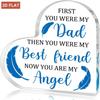 2D Flat, Memorial Keepsake for Loss of Dad - Sympathy Gift Suitable for Grieving Bereavement, Acrylic Heart Plaque with Dad Memory Display, Tabletop R