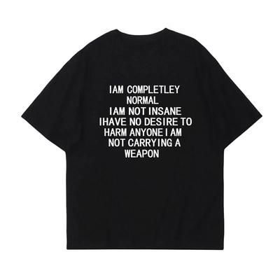 Men T-Shirt Oversized Kawaii Letter Print Cotton Tees Harajuku Fashion Short Sleeve Streetwear Oversized Clothing