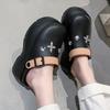 Fashion Crystal Decor Chunky Platform Clogs Shoes Woman 2025 Summer Buckle Strap Eva Sandles Woman Non Slip Thick Bottom Garden Sandals