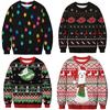 Pánské Zimní Vánoční svetr Barevný 3D tisk Pletený kulatý výstřih Silný Měkký Teplý Dlouhý rukáv Elastický Protižmolkování Pár Svetr Novoroční oblečení