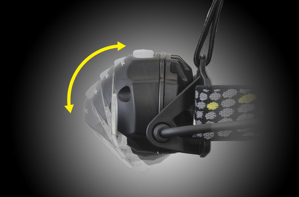 GENTOS LED USB 670 Hours of Operational Run Rear View Requires a Rechargeable Battery or 3 AA Batteries Delta Peak Headlamp, Rechargeable, Lumens, 4.5