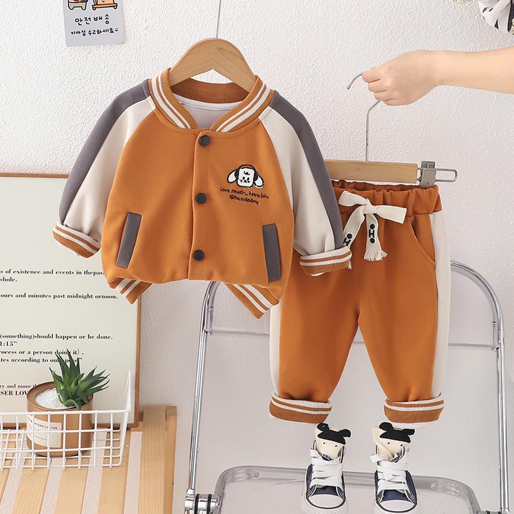 Kids Casual Long-Sleeve Set, Comfortable Daily Wear Outfits