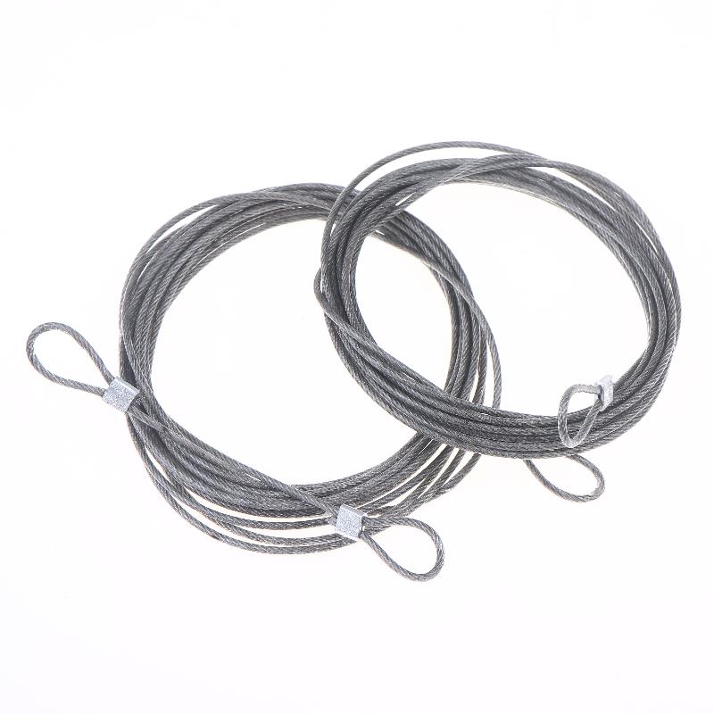 4PCS 4M 304 Stainless Steel Wire Canopy Rope Fishing Lifting Cable Clothesline Diameter 2mm Shade Sail Awning Rustproof Kit