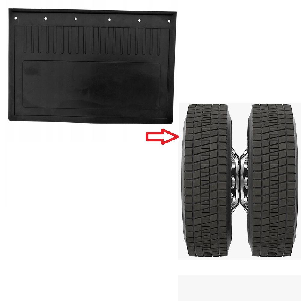 Mudguard, rear wheel arch rubber apron for twin wheels 440x295 - F45x30