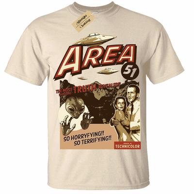 Unisexové tričko Area 51 Funny Aliens Ufo Conspiracy Tee