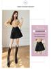 Women's High-Waist Khaki Corduroy A-Line Pleated Midi Skirt for Autumn/Winter 2025