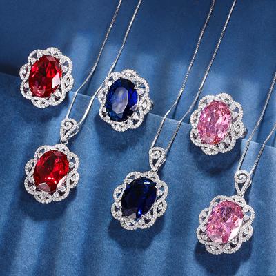 Schmuck Kupferboden Vergoldet Simulationsfarbe Schatz Temperament Luxus Groß Denier-förmiges Set Hauptstein 15 * 20