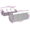 7-teiliges Gartensofa-Set mit Kissen Schwarzes Poly-Rattan