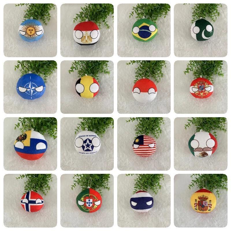 Breloc de pluș moale super pufos cu cristale, cu steagul Argentinei, en-gros 10cm