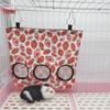 Nuovo! Borsa Alimentatrice Appesa per Animali Domestici Porta Fieno Borsa Portaoggetti Accessori per Gabbia per Coniglio Cincillà Porcellino d'India