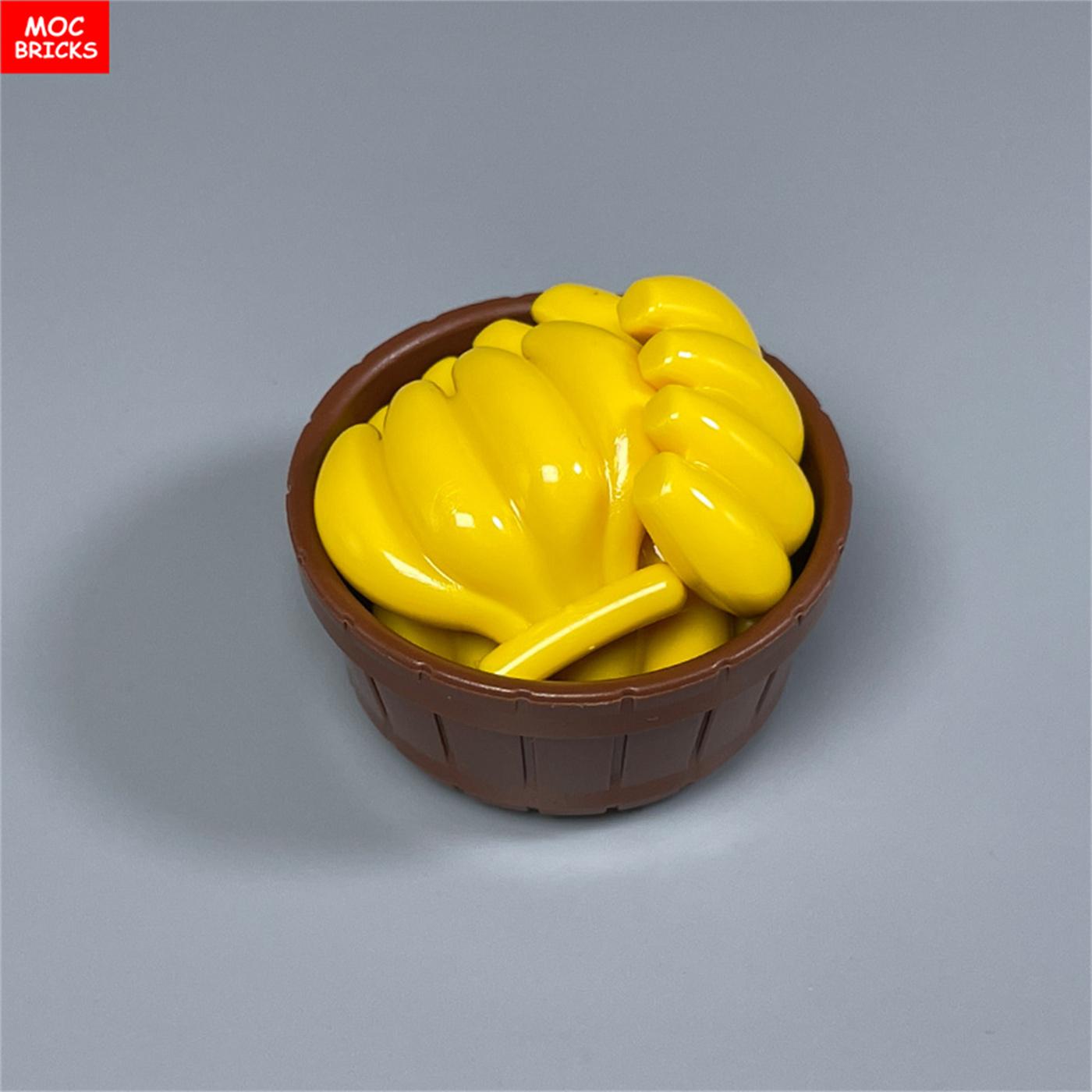 Нетоксичные кубики Moc Овощи Еда Фрукты Строительные блоки Городские Аксессуары Виноград Ананас Коробка Фермерская Сцена Игрушка Друзья Детские Игрушки