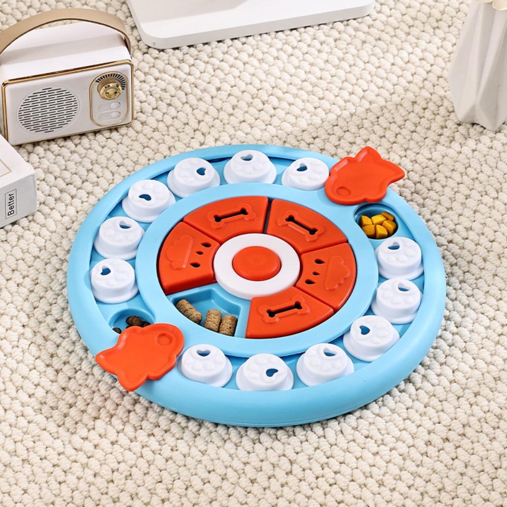 Interactive Toy Anti Choking Dog Puzzle Toy Interactive Durable Pet Slow Food Bowl with Sound Rotating Puzzle Feeder Cat