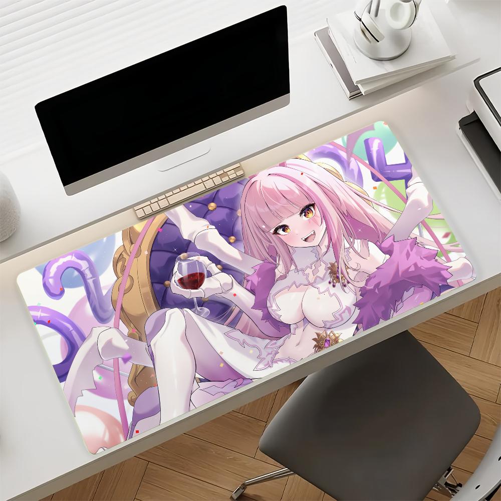 Gaming Mouse Pad Large Desk Mat Antislip Stitched Edges Pink Spider Anime Girl Print Keyboard Pad for Gamer Home Office