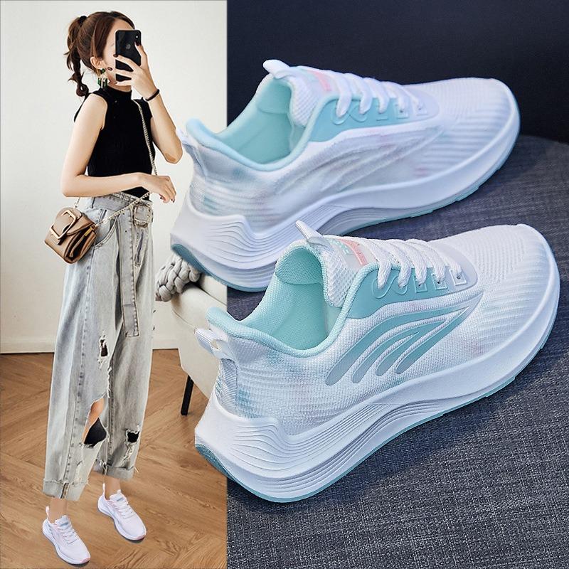 Summer Women's Casual Sneakers 2025 New Breathable Non Slip Tennis Sports Shoes Gym Women Flat Shoes Light Walking Footwear35-41