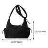 Women Small Handbag Nylon Solid Simple Armpit Bag High Quality Pleated Strap Ladies Shoulder Bag Large Capacity Top Handle Totes