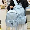 Schoolbag Spring New High-value Primary and Secondary School Schoolbag Female Japanese Ins Milk Fufu Children's Travel Cute Little Backpack